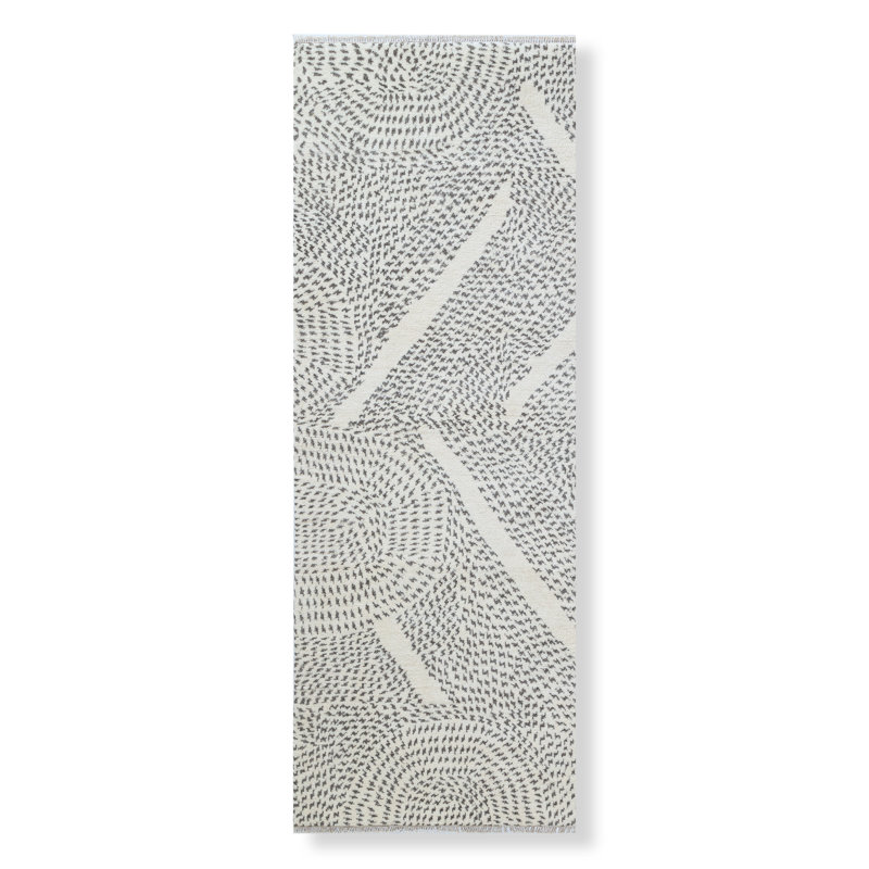 Knots And Bolts Wool Abstract Indoor Rug, Runner 2'6" x 12'