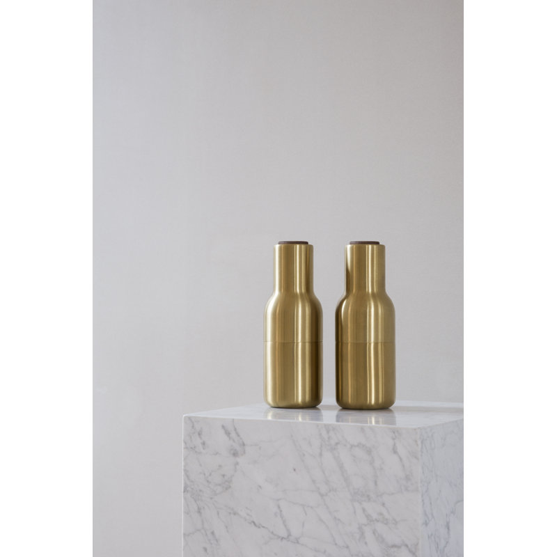 Salt & Pepper Mill Set, Brushed Brass
