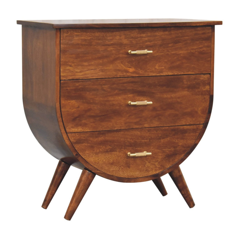 Presque 70cm W Solid Wood Bedside Table