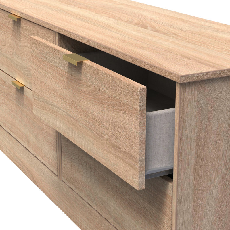 Chalene 115cm W 4 - Drawer Chest of Drawers, Brown