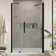 Pasadena 47.99'' W 72.01'' H Frameless Square Reversible Shower Kit