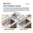 36-in. Single Bowl Drop-in or Undermount Kitchen Sink with Thick Deck and Grid