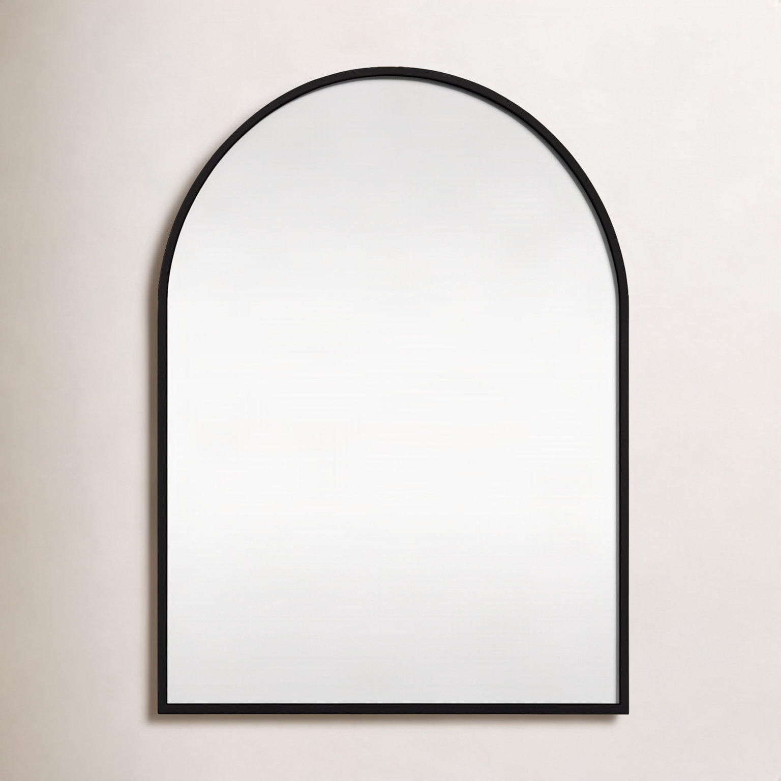 Sabine Metal Arch Wall Mirror, 36" x 27", Black