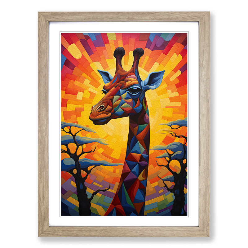 Single Picture Frame Print on Wood, 46cm H x 34cm W x 2cm D, Oak