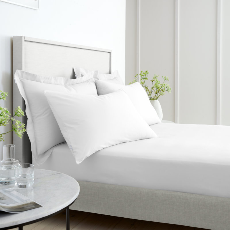 200 Thread Count 100% Cotton Extra Deep Fitted Sheet, White, Super King (6')