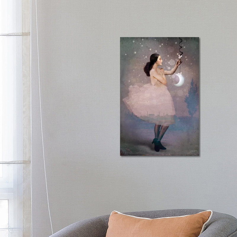 «Magic Ribbon» par Catrin Welz-Stein - impression d'art graphique, Pas de tapis, Toile tendue, H 26 po x l 18 po x 1,5 po