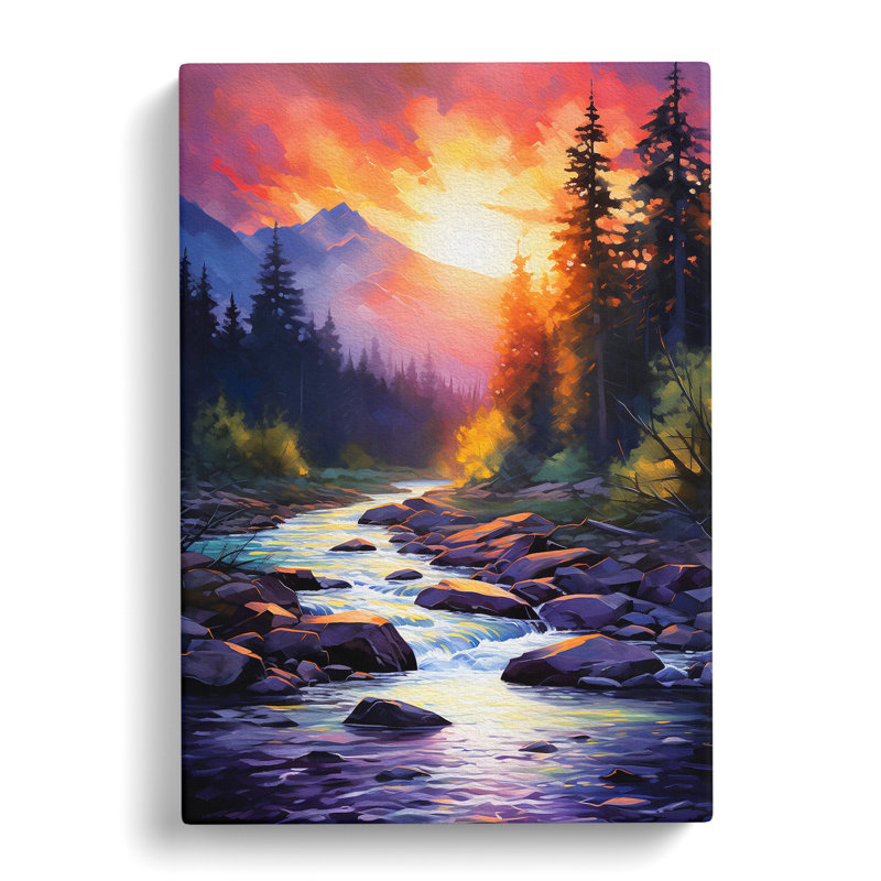 River Impressionism No.2 - Wrapped Canvas, 60cm H x 40cm W x 3cm D