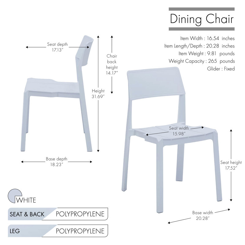 Seaford Dining Chair, White