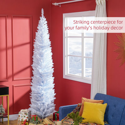 Arbre de Noël artificiel 8 pi, 618 pointes, blanc