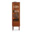 Vitrines en bois massif brun et verre trempé