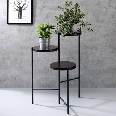 Support à plante noir