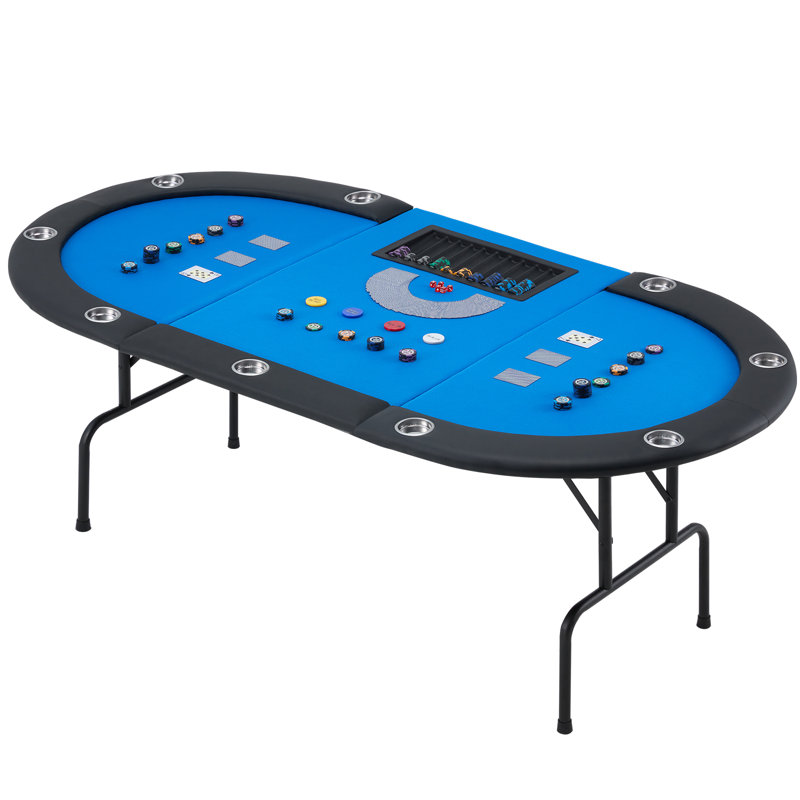 Table de poker à 10 joueurs AVAWING 81,5 po, Bleu