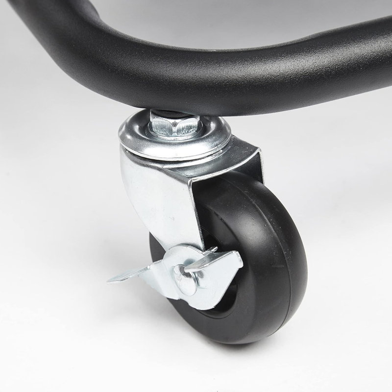 Chariot de rangement en plastique à 3 niveaux, Noir