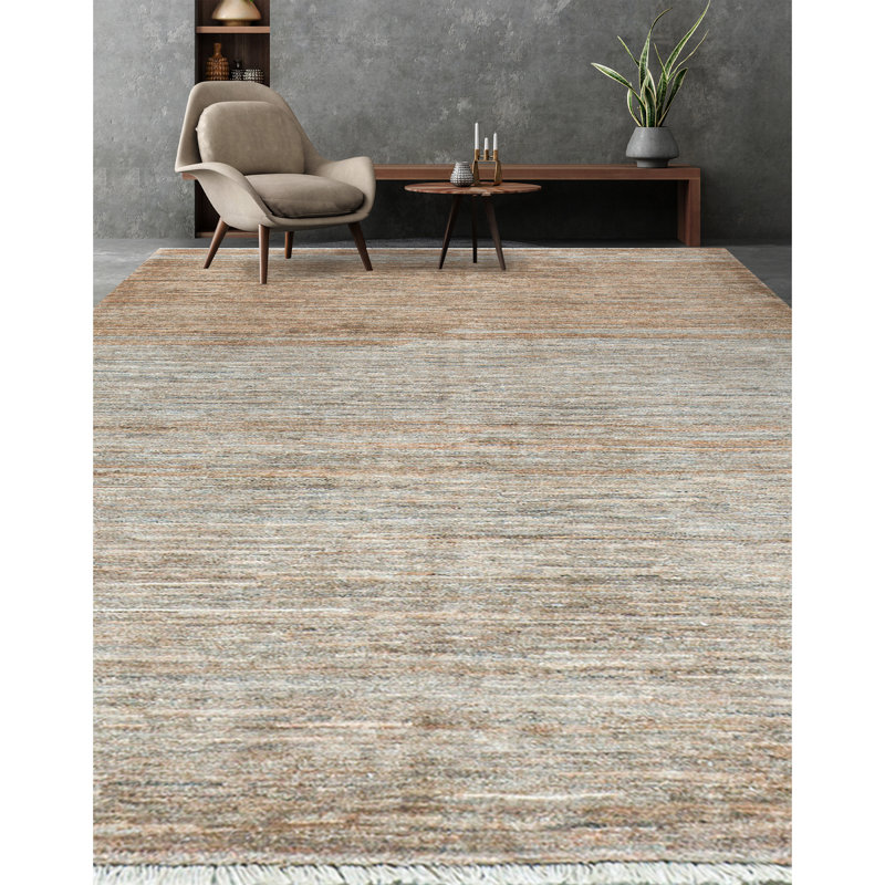 Hand-Knotted High-Quality Brown Area Rug