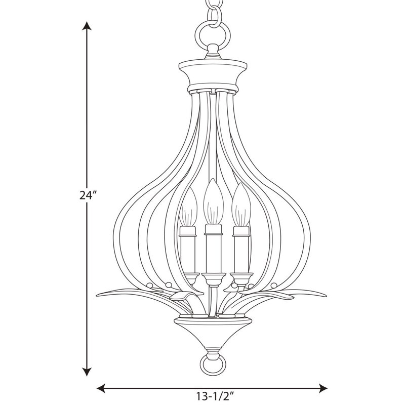 Wanette 3 - Light Unique/Statement Pendant, Antique Bronze