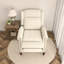 Fauteuil inclinable rembourré avec dossier à oreilles classique et pieds en bois massif en forme de gourde-1152871870
