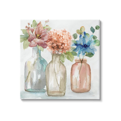 Arrangement botanique floral dans un vase floral par Nan - Peinture