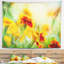 Tapisserie florale orange-28487950