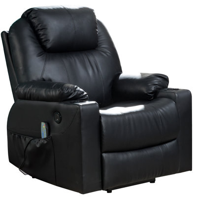 Fauteuil de massage inclinable électrique en similicuir
