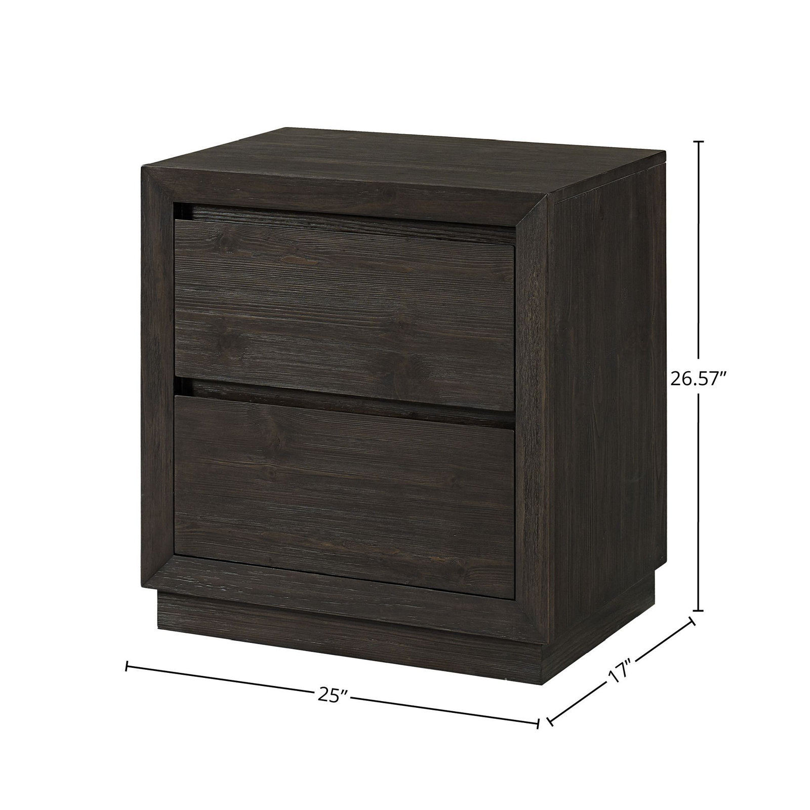 Albie Pine Nightstand, Cocoa