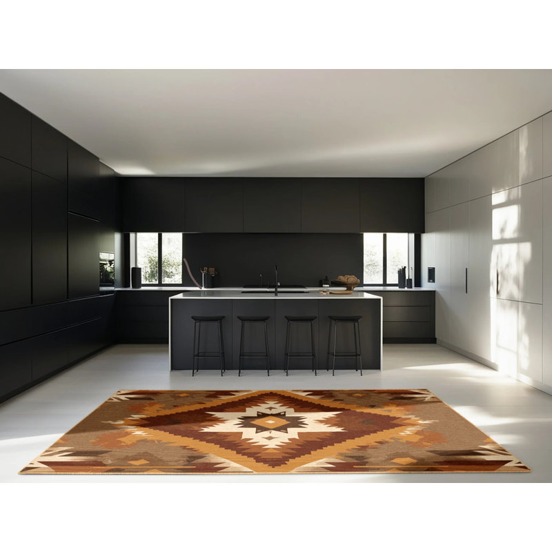 Saguaro Silhouette Rug, Square 8'