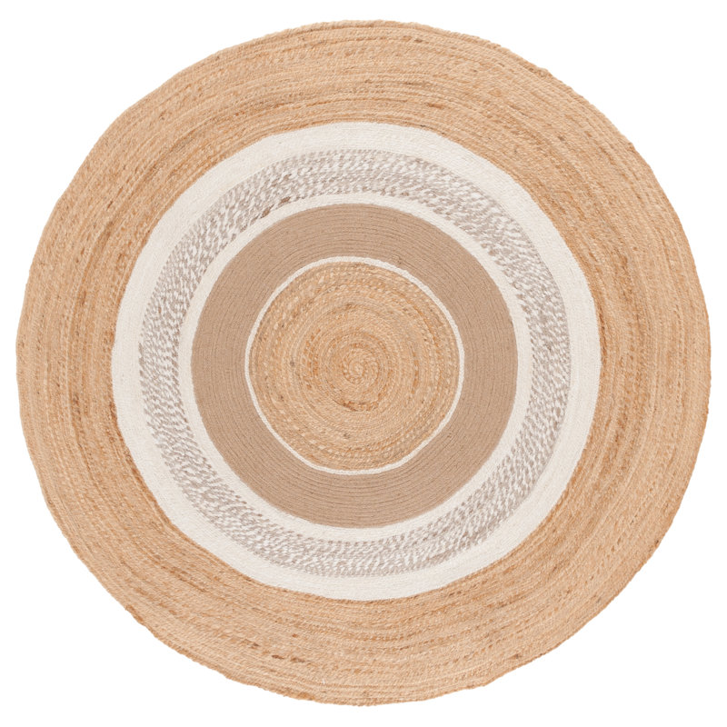 Tapis naturel / ivoire Natural Fiber 529, Rond 4 pi