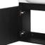 Meuble-lavabo mural 24 po en contreplaqué avec lavabo en céramique blanc et porte à fermeture en douceur, emballage KD, chêne foncé-210010770-210011502