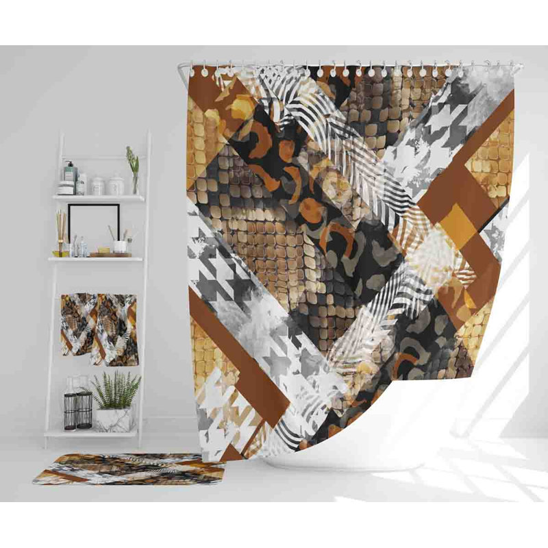 Niamph Polyester Shower Curtain Set