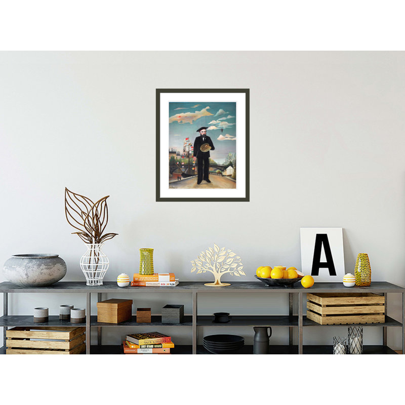 «Myelfelf: Portrait - Landscape» par Henri Rousseau, impression giclée sur cadre, H 28,37 po x l 23,5 po