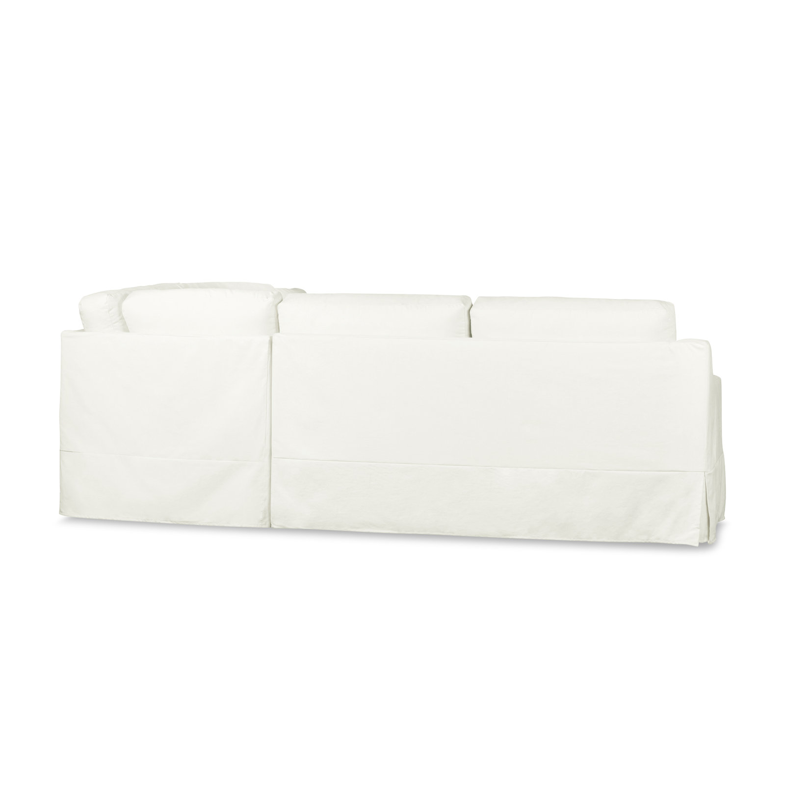 Cranbrook Slipcovered U-Sectional, Bayou Off White Canvas, Left Hand Facing
