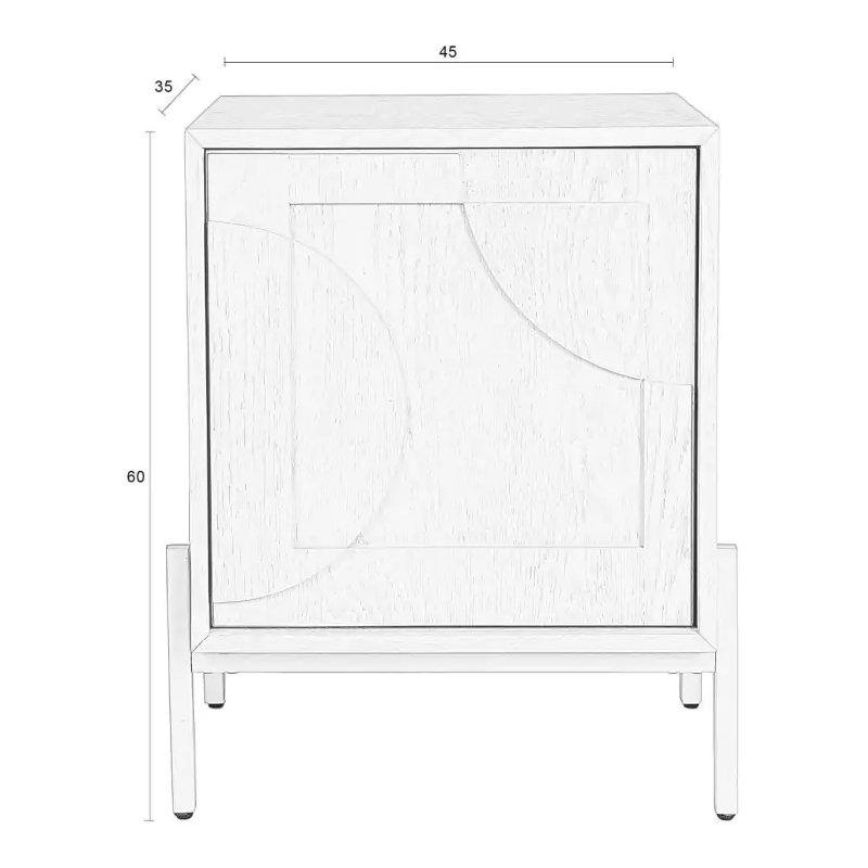 Table de bout à quatre pieds avec rangement