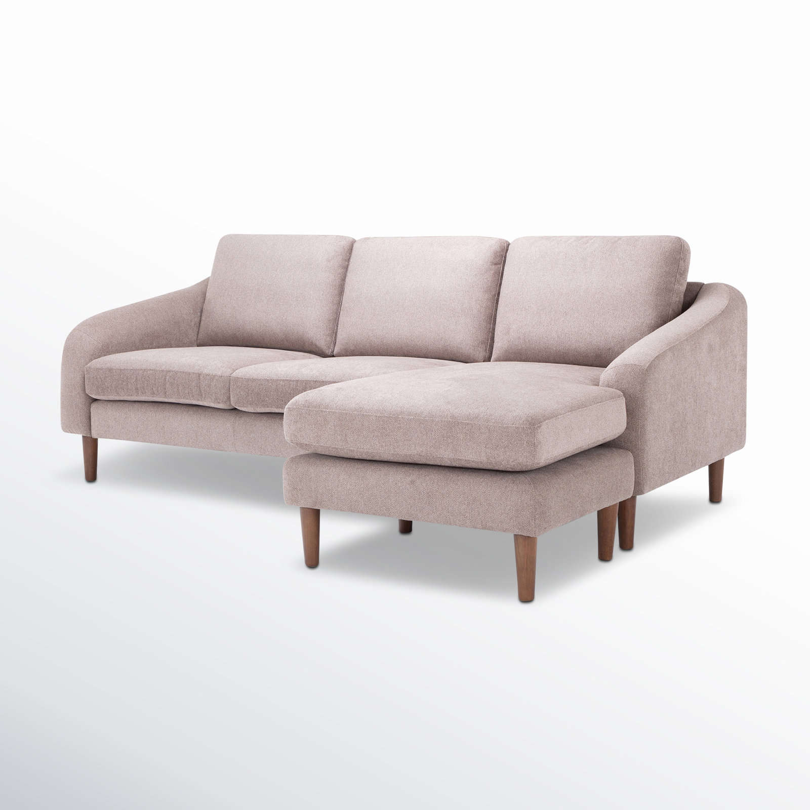 Lana Upholstered Reversible Chaise L-Sectional, Angel Mocca Performance Chenille