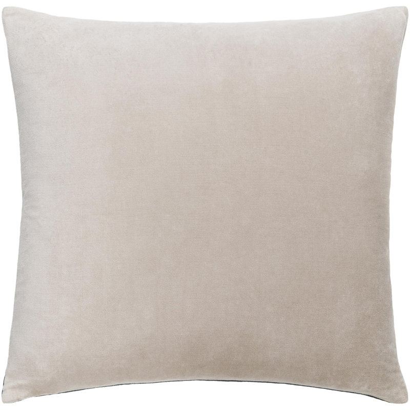 Coussin en coton Denny Edgar, Duvet, H 22 po x l 22 po, Cari citron