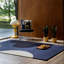 Wool Geometric Area Rug in Navy-794657024