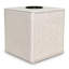 Ivory Wood Leather Tissue Box Cover