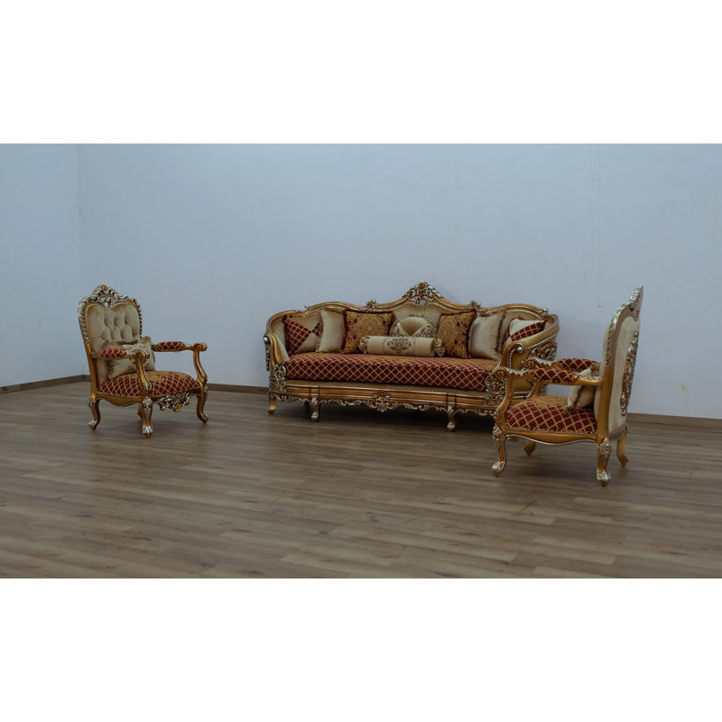 St Germain 3 - Piece Tufted and Nailhead Trim Living Room Set