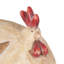 Cole And Grey Magnesium Oxide Sitting Rooster Decorative Cream Garden Sculpture With Brown And Red Accents