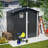 Black Metal Outdoor 6' X 4' Storage Shed, Utility Tool House For Garden Patio, With Lock And Transparent Window, Large Capacity, Quick Assembly Patio Lawn Storage, Lockable Door Ample Space, Easy