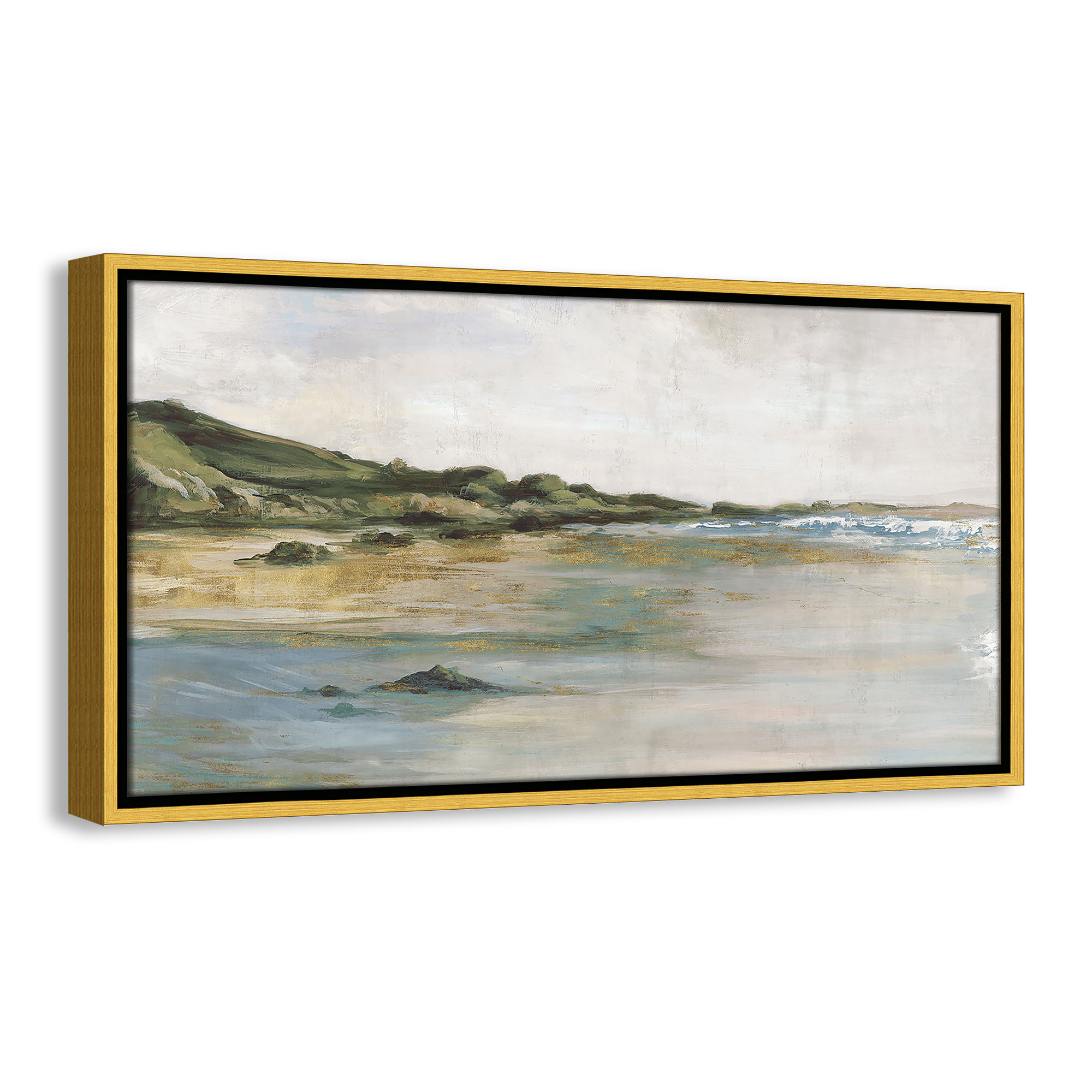 Tide’s Edge Print by , Gold, 13.5" H x 25.5" W