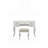 Classic 1pc Vanity Set with Stool, Drawers, Open-up Mirror, Unique Legs, Cushion Seat, Perfect for Bedroom-1296402164