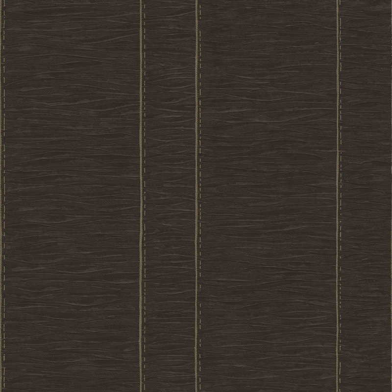 Palazzo 2 Pleated Stripe Wallpaper Roll, Black