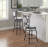 Vinciguerra Swivel Upholstered Adjustable Height Counter Stool with Metal Frame