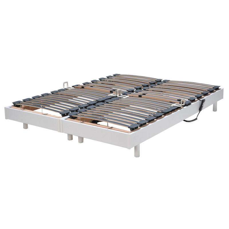 Sydnie Adjustable European Kingsize Bed, White