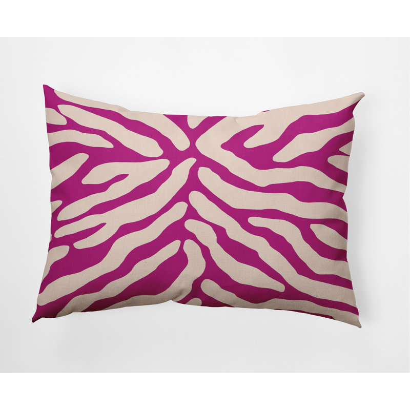 Coussin lombaire intérieur / extérieur Animal Stripe, Orchidée