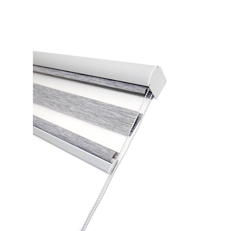 Store à motif de zèbre de taille personnalisée pour fenêtres d'intérieur Pinecrest Home Goodies, l 22 po x L 78 po, Blanc