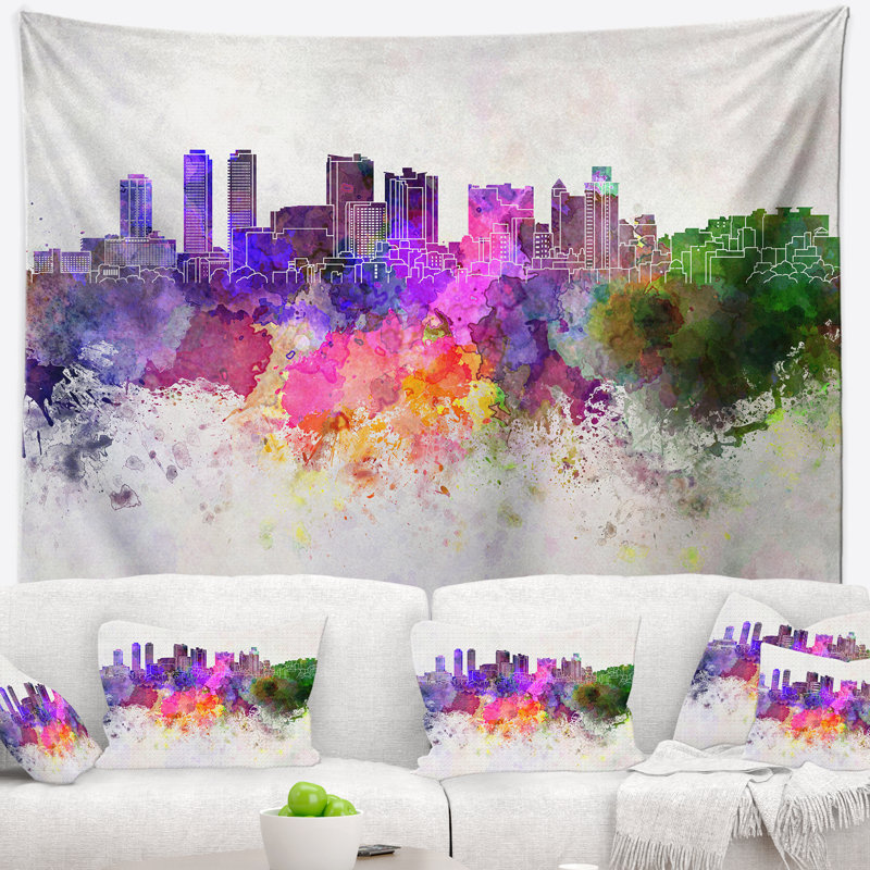 Tapisserie de colombo skyline Cityscape, H 78 po x l 92 po