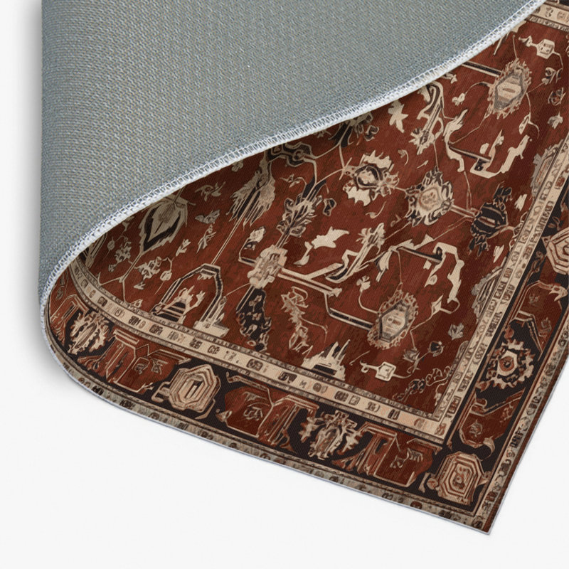 Persian Brown Indoor and Outdoor Area Rug, Rectangle 2' x 3'