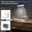 15" White Desk Lamp with Wireless Charger