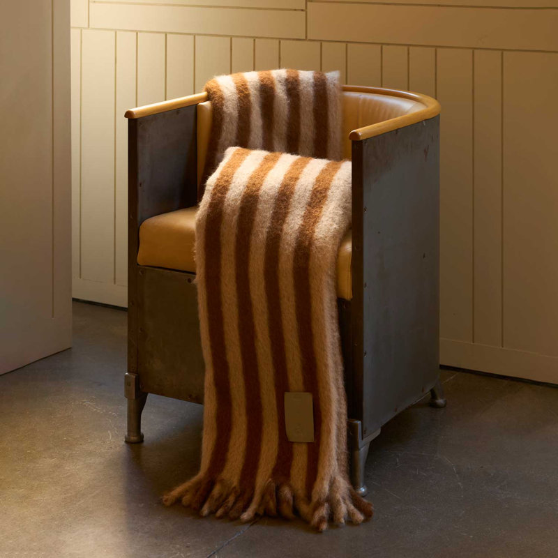Hand Woven Blanket, Brown/Beige