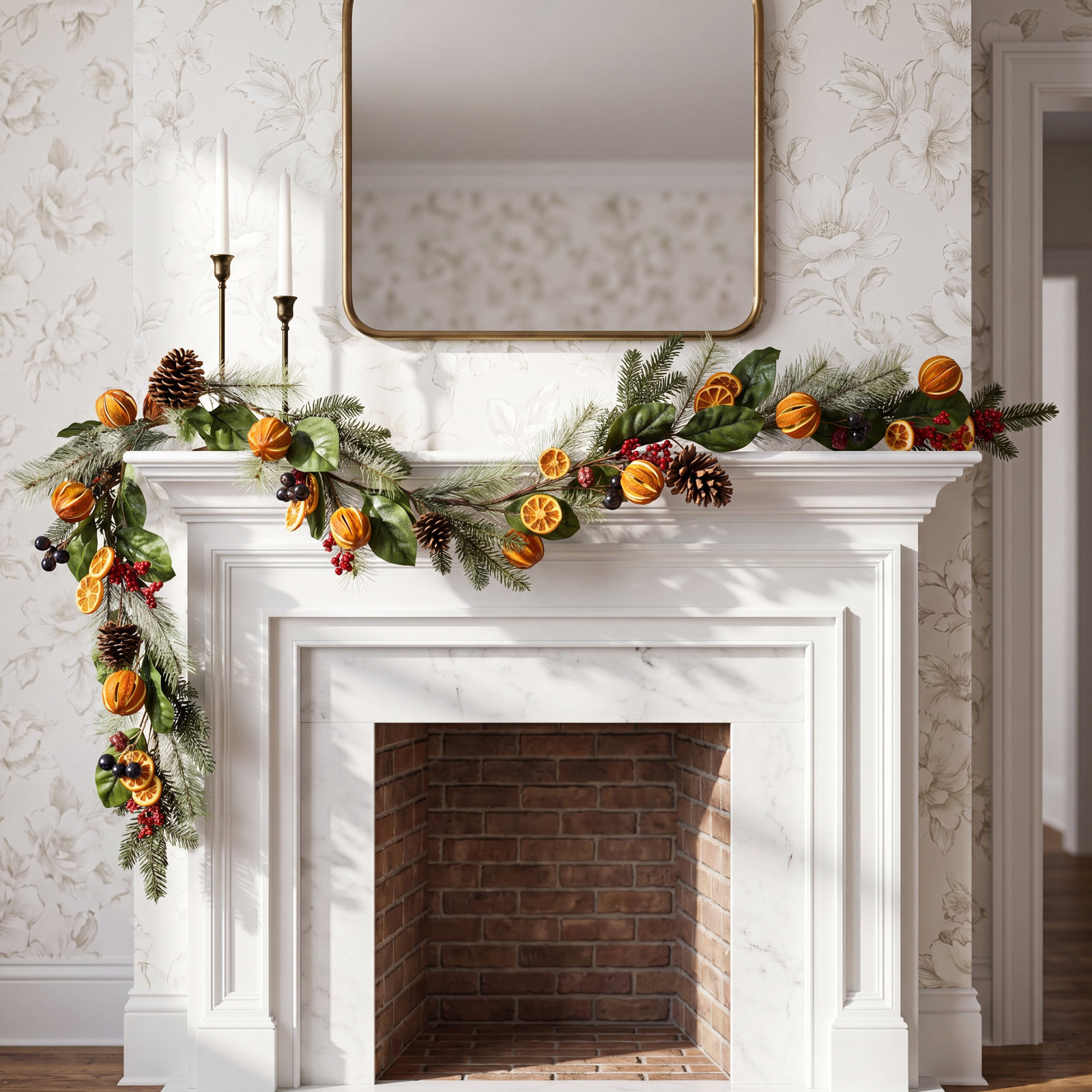 72" Mixed Pine No Holiday Garland